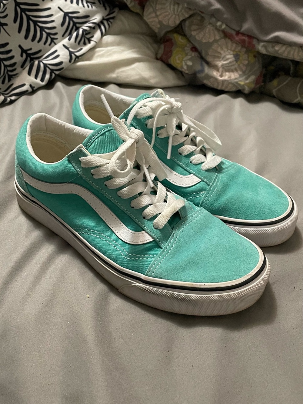 Turquoise old school vans